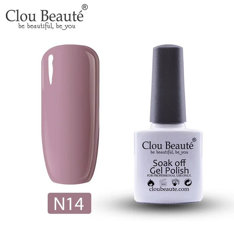 Гель-лак для ногтей Clou Beaute телесного розового и красного цвета, 10 мл, 55 цветов, Полупостоянный УФ-лак, Гель-лак для ногтей, впитывающий Гель-лак для ногтей - Цвет: N14