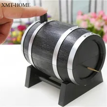 XMT-HOME Ручной пресс Держатели Для Зубочисток бочки деревянные зубочистки коробка украшение стола 1 шт