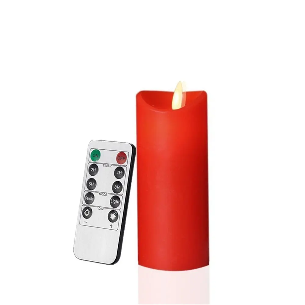 10 Keys Remote Control Battery Power Smokeless Dancing Flame Candles