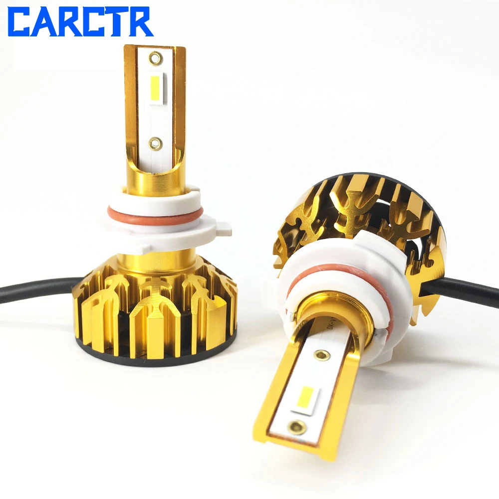 CARCTR 2 PCS LED Car Headlights LED Headlights Car Fog LampH1 H3 H4 H7 9005 9006