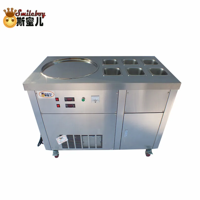 

Fried Ice Cream Machine Maker with 6 Barrels Stainless Steel Softijs Machine Yogurt Machine for Cake/bakery/drink/coffee Shop