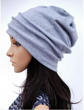 Модные осенние и зимние шапки для женщин шапки глушитель шарф двойного назначения шапка покрытие хип-хоп Шапка-тюрбан - Цвет: Light gray