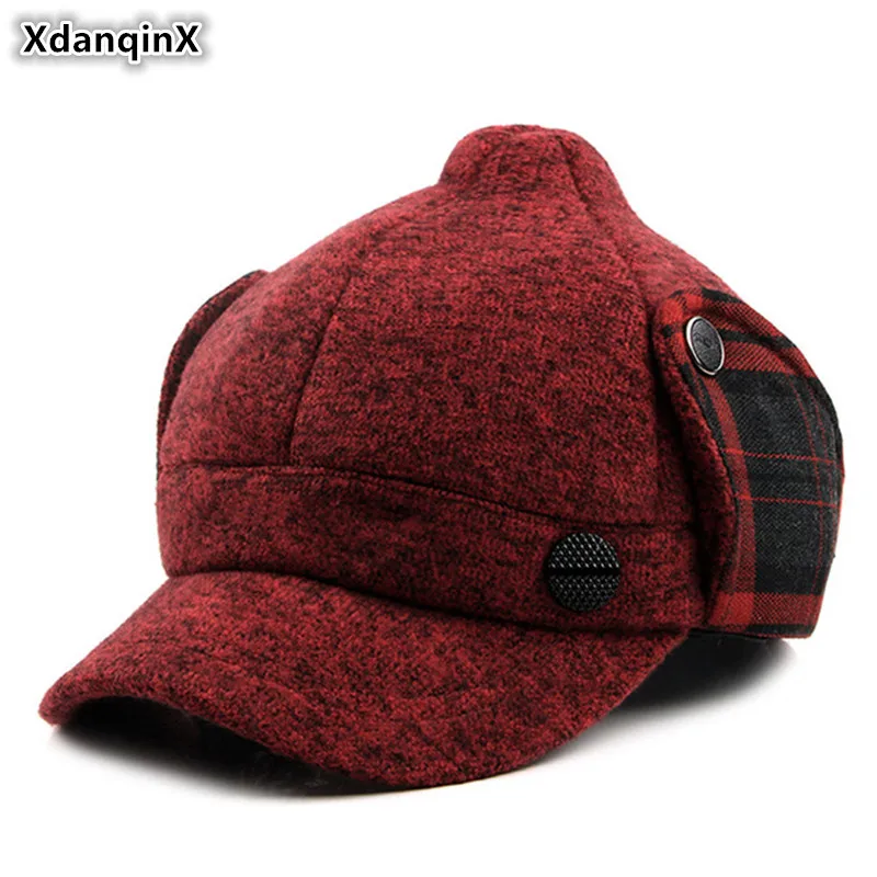 

XdanqinX Autumn Winter Women's Warm Hat Fashion Baseball Cap Snapback Cap Cute Trend Sports Caps Young Women Thermal Tongue Cap