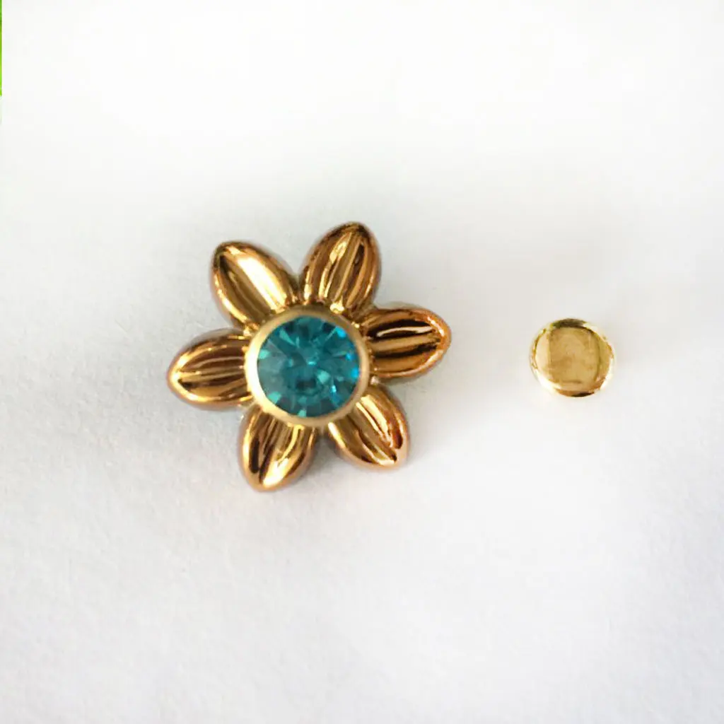 fityle 10 Pieces Plastic Flower Rivets Studs Snap Fastener For Clothes Shoes Bags Decoration 19mm