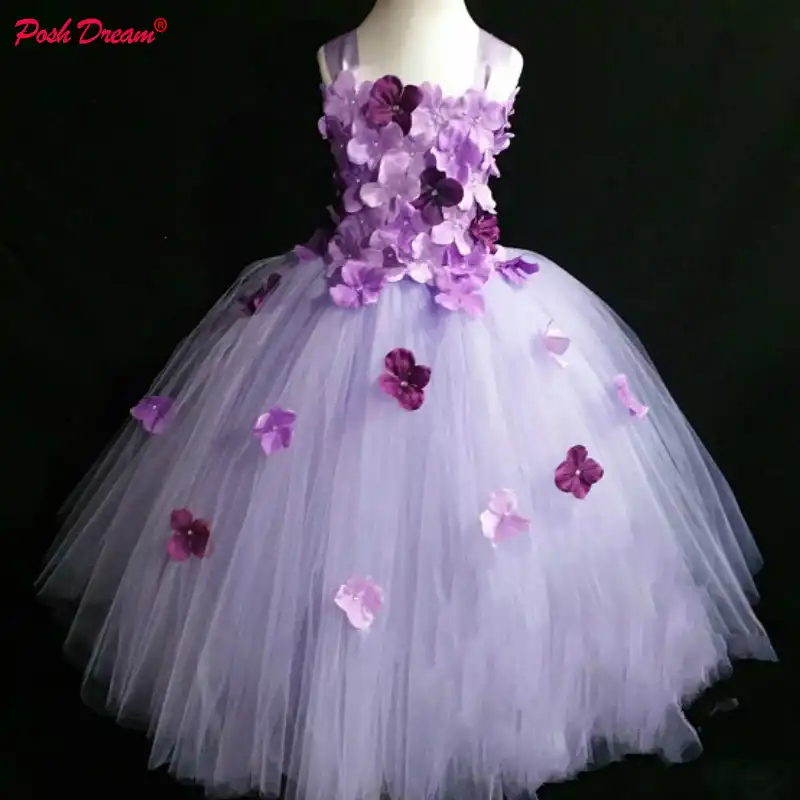 plum flower girl dresses
