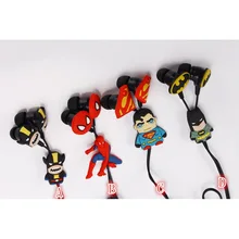 Top Cartoon earphone minions Despicable Me superman in-ear headset 3.5mm Avengers jake stereo headphones for iphone5 Samsung E05