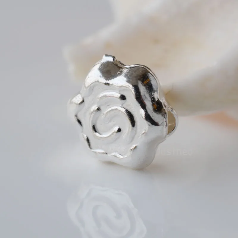 

solid 925 sterling silver beads,spacer charm beads for necklace & pendant, bracelet,earring sterling silver jewelry ,1pc
