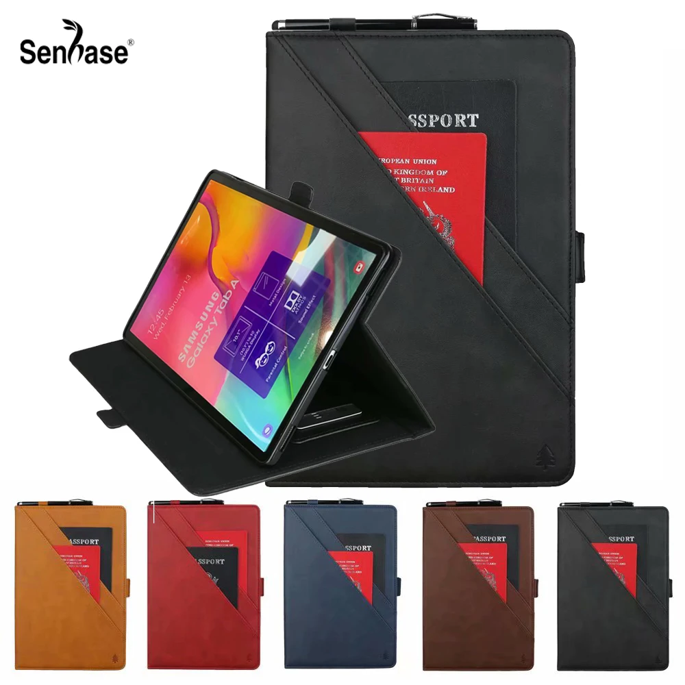Чехол для планшета для Samsung Galaxy Tab A 10,1 2019 SM-T510 SM-T515 искусственная кожа, многофункциональный карты защитный чехол с откидной крышкой и крышка