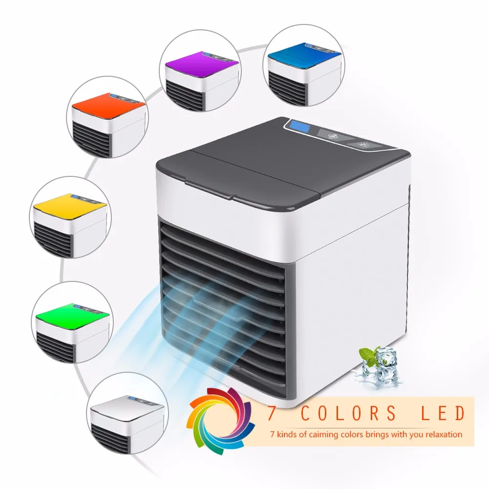 

Mini Portable Air Conditioner Conditioning Humidifier Purifier 7 Colors Personal Arctic Air Cooler Cooling Fan For Home Office