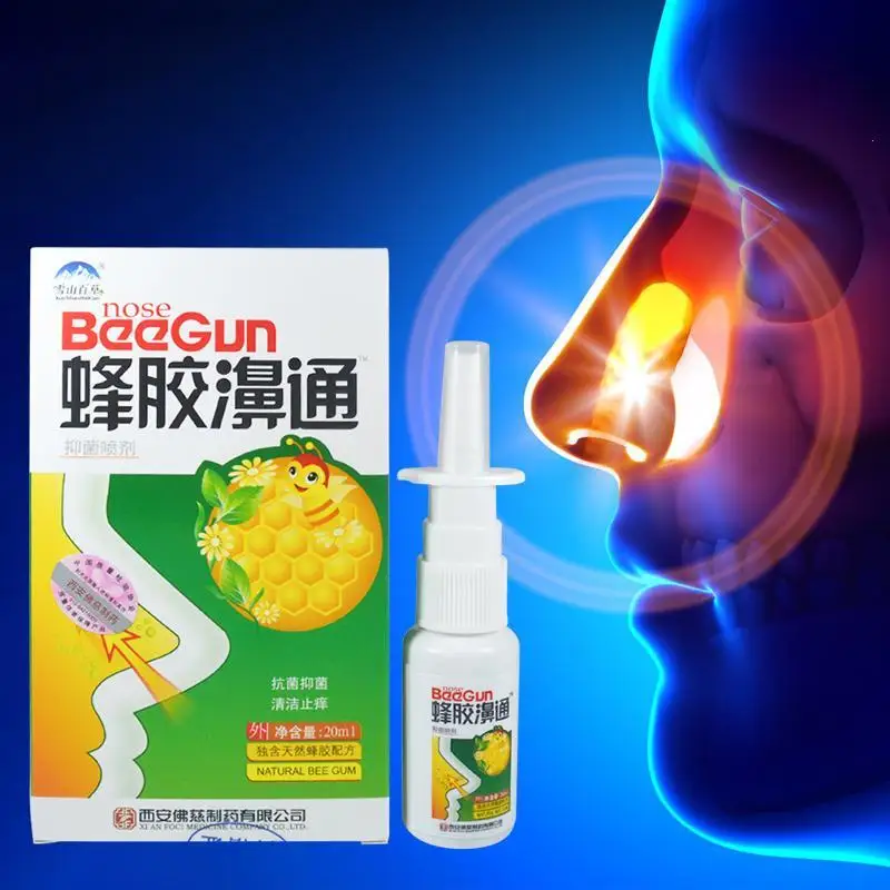 

Chinese Traditional Herbal Propolis Nasal Spray Rhinitis Nose Problem Treatment Smell Refreshing Natural spray nose atomizing