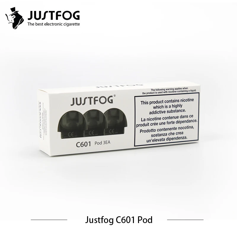 60 шт./лот оригинальный Justfog C601 pod для justfog C601 стартовый набор 1,7 мл емкость верхнего пополнения pod картридж