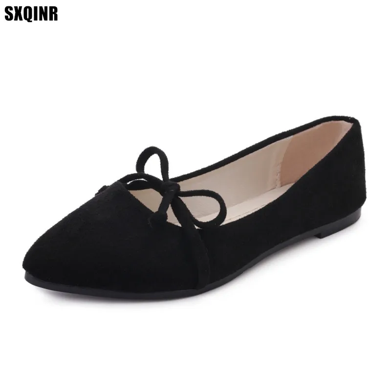 

2018 New Flock Women Flats High Quality Shallow Women Shoes Fashion Pointy Toe Ballerina Ballet Flat Slip On Shoes