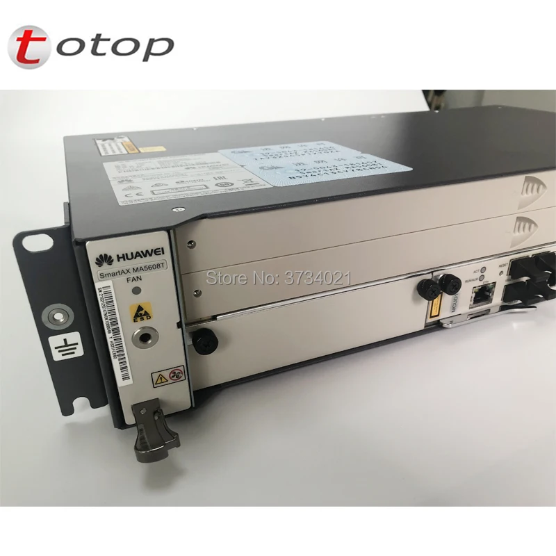 Доставка компанией DHL huawei MA5608T GPON OLT с 1 * MCUD 1G + 1 * MPWC электрическая плата постоянного тока, MA5608T терминал оптической линии