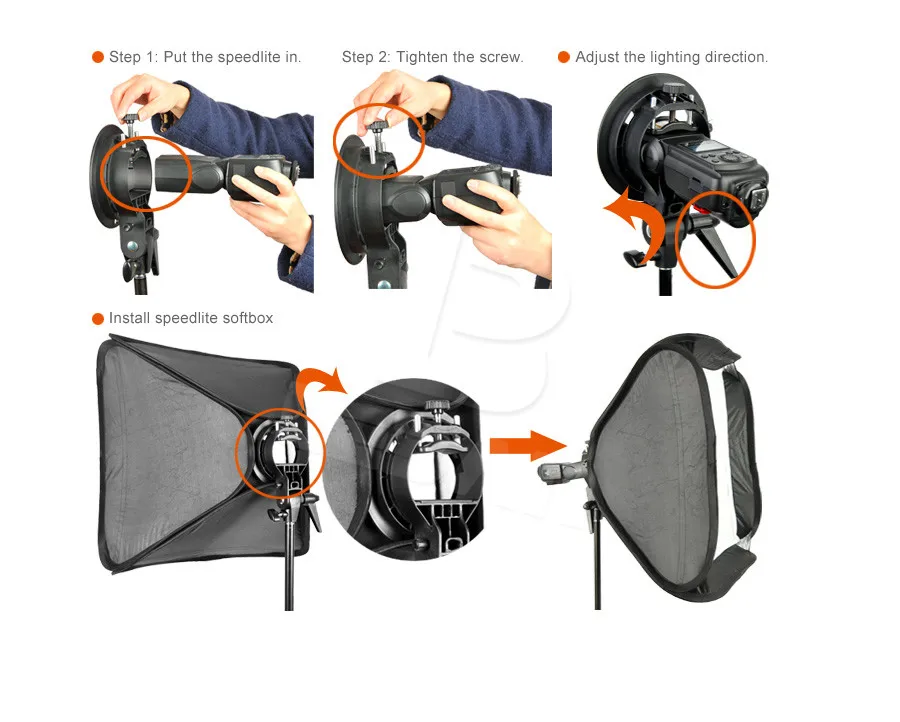 Godox загрузка Регулируемый 40x40 см 1" x 15" Софтбокс диффузор комплект с s-типом кронштейн Bowens держатель для вспышки Speedlite
