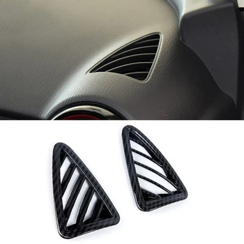 

Carbon Fiber Air Vent Outlet Cover Trim Look Upper Interior Decoration For Mazda CX-3 CX3 2018