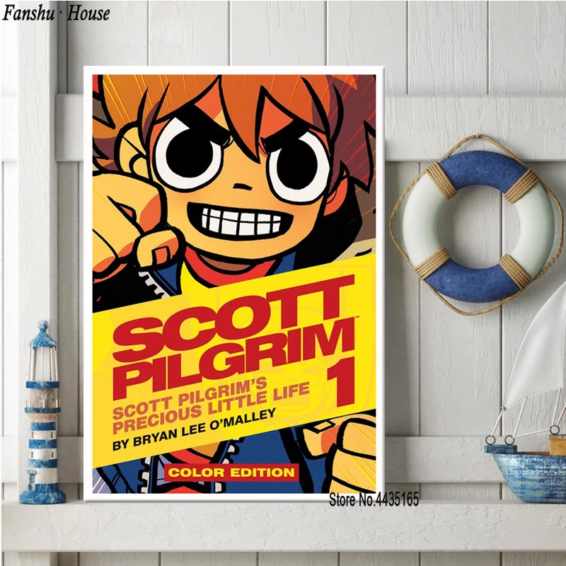 Poster Scott Pilgrim Posters and Prints Canvas Painting Wall Art Picture For Room Home Decoration