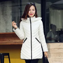 Winter New Women’s Jacket Hooded Down Cotton Coat Slim Thick Warm Fashion Plus Size Long Wadded Jacket Female Casual Parka C1181