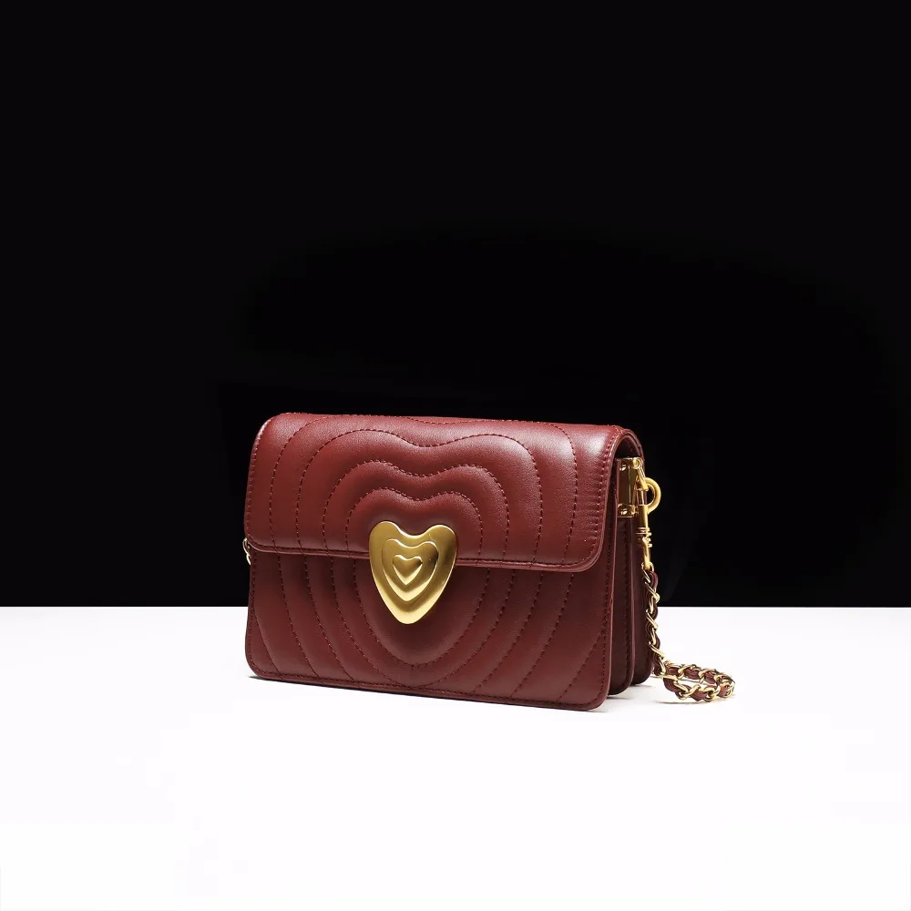 

Leather small sachet female 2018 new wild shoulder bag chain Messenger bag female