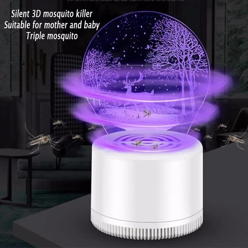 HobbyLane 3D лампа от комаров USB Ювелирная лампа светодиодный светильник от комаров для дома ловушка от комаров для беременных детей без излучения от комаров