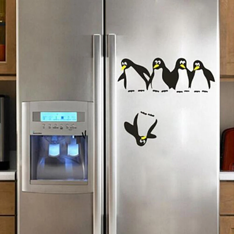 60.5cm Length Penguin refrigerator sticker Decals kitchen vinyl Wall