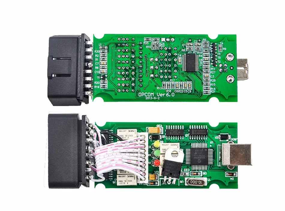 Топ V1.64 версия 120309A OBD2 OP COM с PIC18F458 чип диагностический Интерфейс OPCOM сканер OP-COM