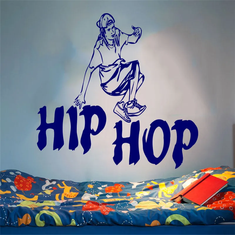 Hip Hop Wall Decals Removable Vinyl Wall Stickers For Kids Room Boy