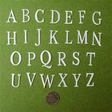 Patchs brodés avec lettres majuscules et lettres anglaises, lettres majuscules, à appliquer sur sacs à vêtements, application sur le nom d'enfants
