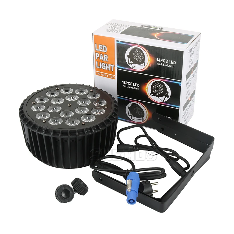 Liga de Alumínio Rgbwa plus uv Luzes de Discoteca Equipamento de Palco Led Par 18x18 Shdhds w Luzes Dmx512 6in1 Levou Iluminação Profissional dj 15 Efeito de Iluminação de palco