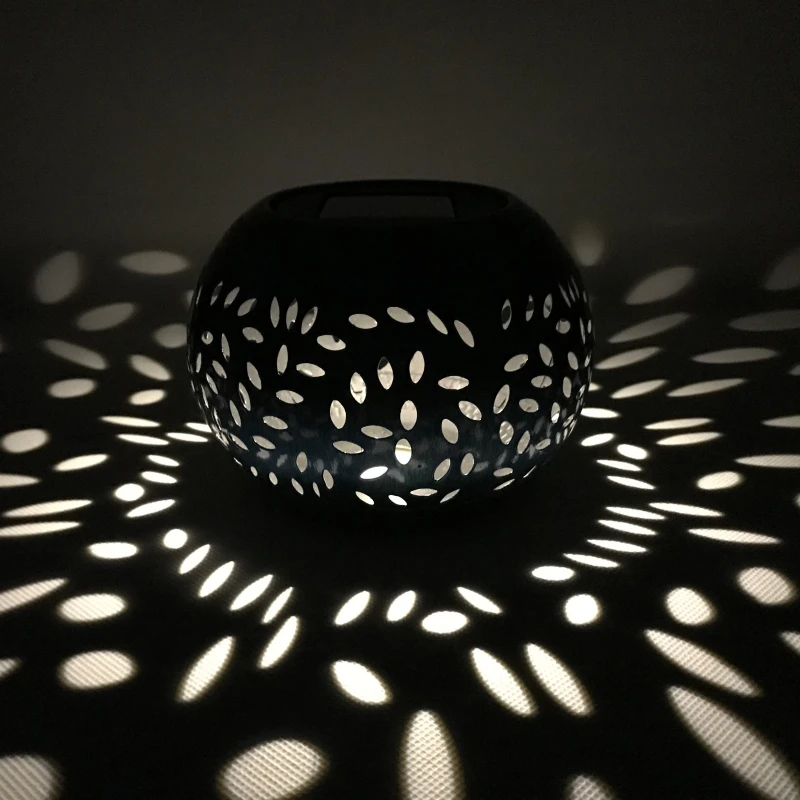 

Garden Solar Iron Wind Light Retro Wheat Ears Hollow Wind Light Garden Waterproof Metal Solar Lantern Landscape Pathway Light