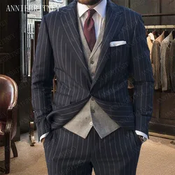 ANNIEBRITNEY Men Suits for Wedding Fashion Stripes Printed Tuxedo Man Suit Slim Fit Custom Made Groom Suits Casual Suit for Men ANNIEBRITNEY Men Suits for Wedding Fashion Stripes Printed Tuxedo Man Suit Slim Fit Custom Made Groom Suits Casual Suit for Men