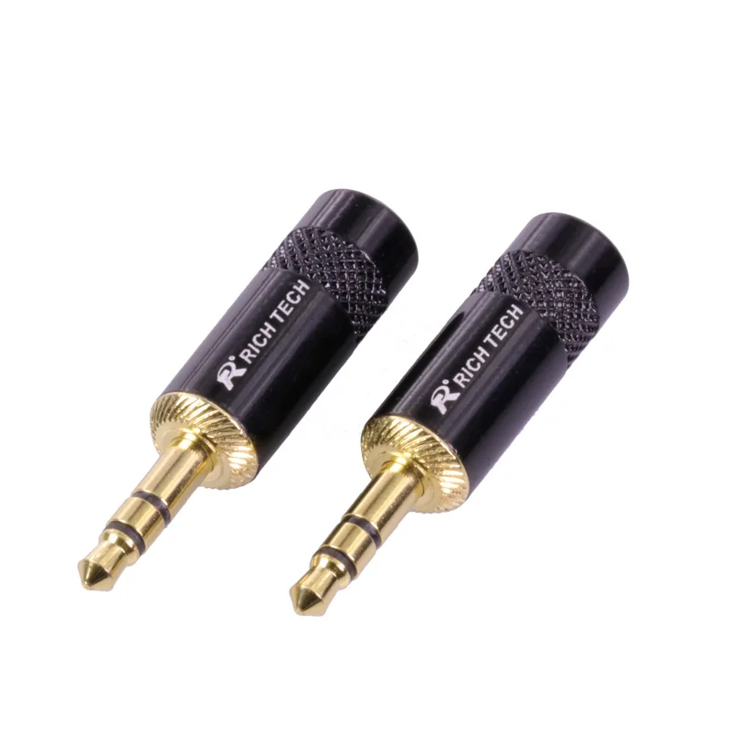 50pcs Stereo Jack 3 5mm Gold Plated 3 5mm Plug Connector Soldering type for earphone microphone headphone repairing DIY