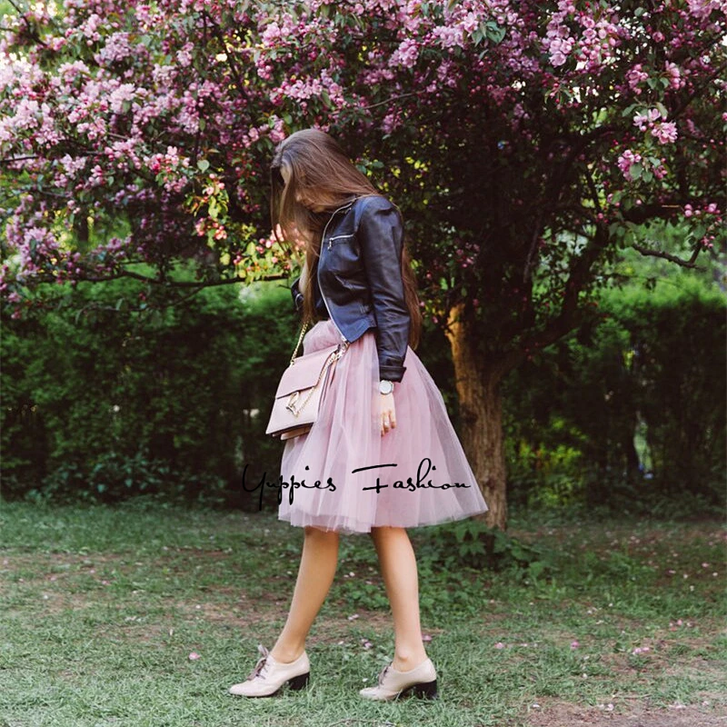 Itao Blogger Empfehlen! Yuppies Mode 7 Schichten 65 cm Lange Tüll Röcke Frauen Adult Tutu Rock Lolita Petticoat 2017 Sommer