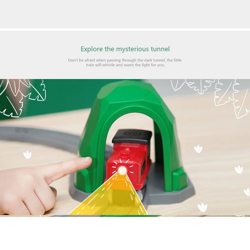 Xiaomi Mi Rabbit Track строительные блоки звук и светильник поезд набор детские игрушки