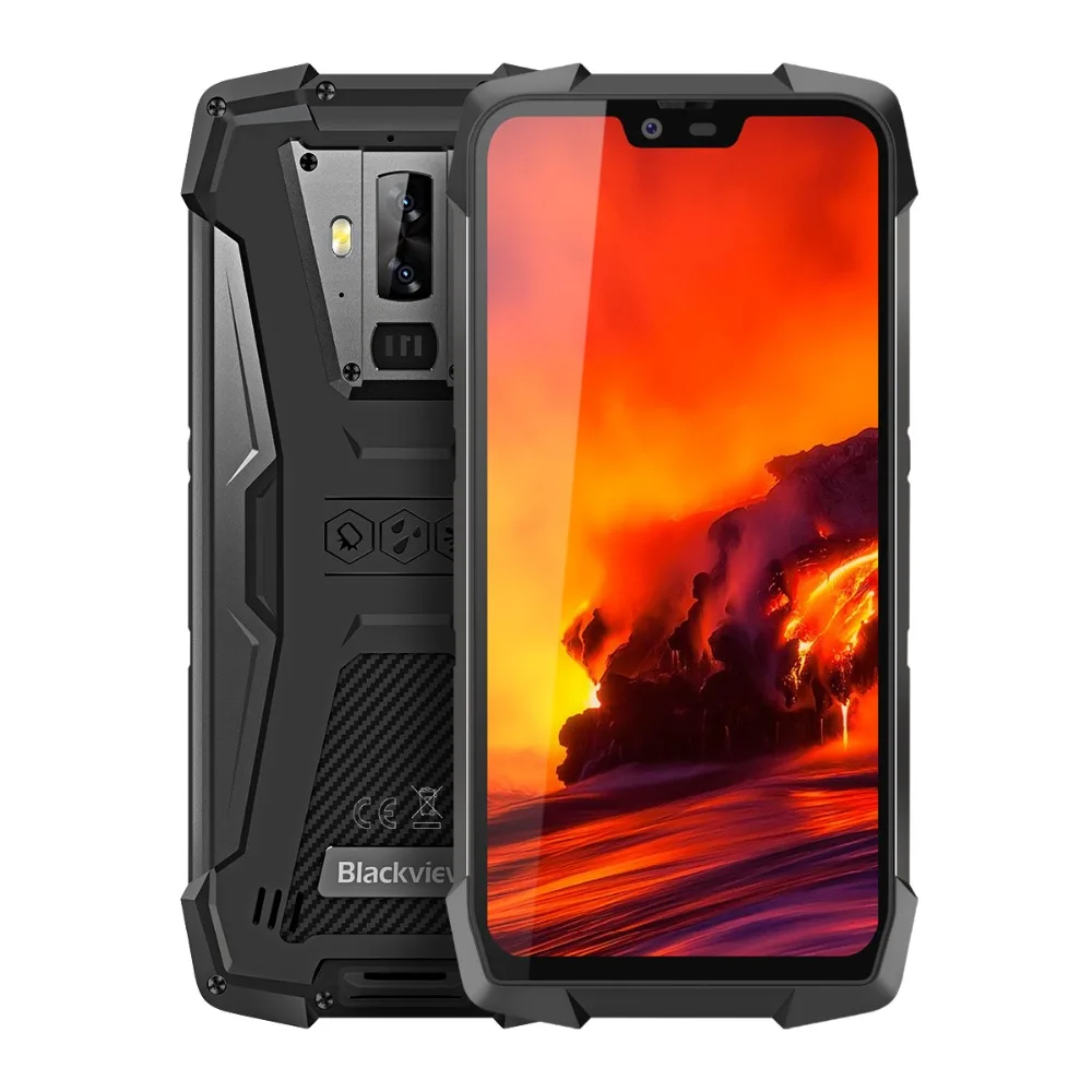 Двойной 4G Blackview BV9700 Pro Android 9,0 5,84 ''мобильный телефон Helio P70 6 ГБ + 128 Гб IP68 водонепроницаемый две sim-карты считывание отпечатка пальца смартфон
