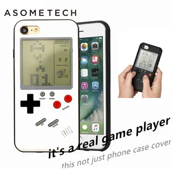 

Tetris Game Phone Case For iPhone X 6 6S Plus 8 7 Plus Gamer Player Protective Shell Console Gamepad Controller TPU Fitted Cover