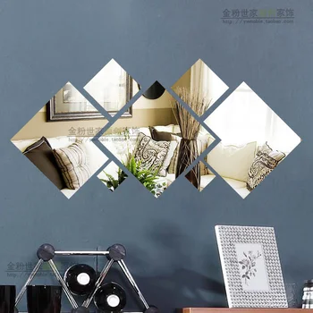 

Stereo mirror wall Sticker large background wall enlarged space decorative mirror house decoration bathroom