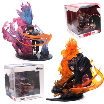

21CM Naruto Itachi Uchiha and Sasuke Uchiha Action Figure PVC Statue Ver Model Decoration Toy Gift H487