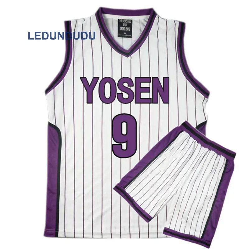 Kuroko no Basuke Basket Косплей Yosen школьная форма Murasakibara Atsushi Джерси 9 12 Спортивная Мужская футболка шорты костюм комплект