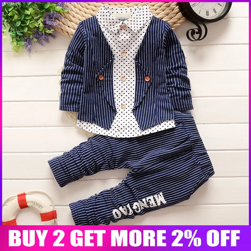 

BibiCola new style Fashion baby boy clothes set gentleman party and wedding Kids Boy Clothing Set free shipping