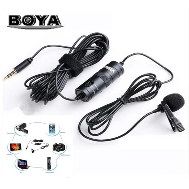 BOYA M1/M1DM PRO Lavalier Microphone 3.5mm Microfone for iPhone Smartphone Canon Nikon DSLR VS BOYA BY M1 Camera Video Mic Recor
BOYA M1/M1DM PRO Lavalier Microphone 3.5mm Microfone for iPhone Smartphone Canon Nikon DSLR VS BOYA BY M1 Camera Video Mic Recor