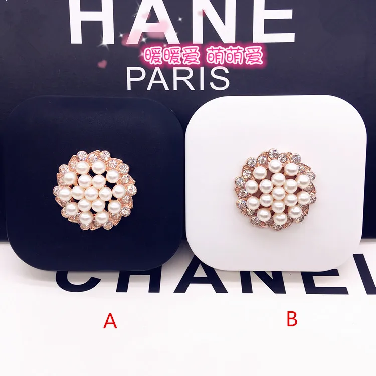 

LIUSVENTINA DIY Alloy beautiful alloy Pearl flower contact lens case for eyes contact lenses box for glasses