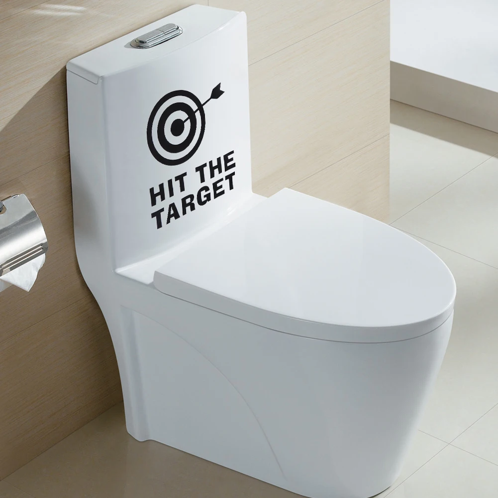 Hit The Target Toilet Waterproof Wall Stickers Toilet Seat Removable