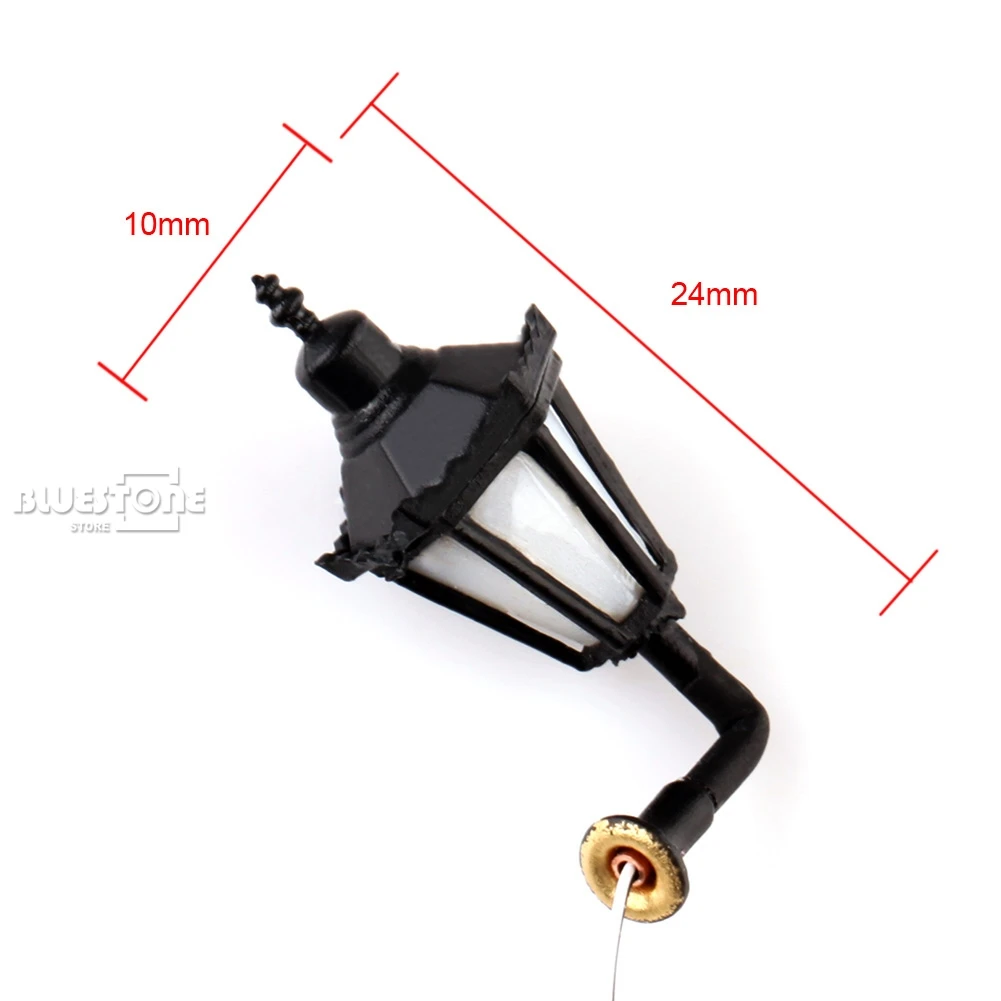 10 шт. HO 1:100 модельный фонарный столб 3V лампы Настенный светильник лампы