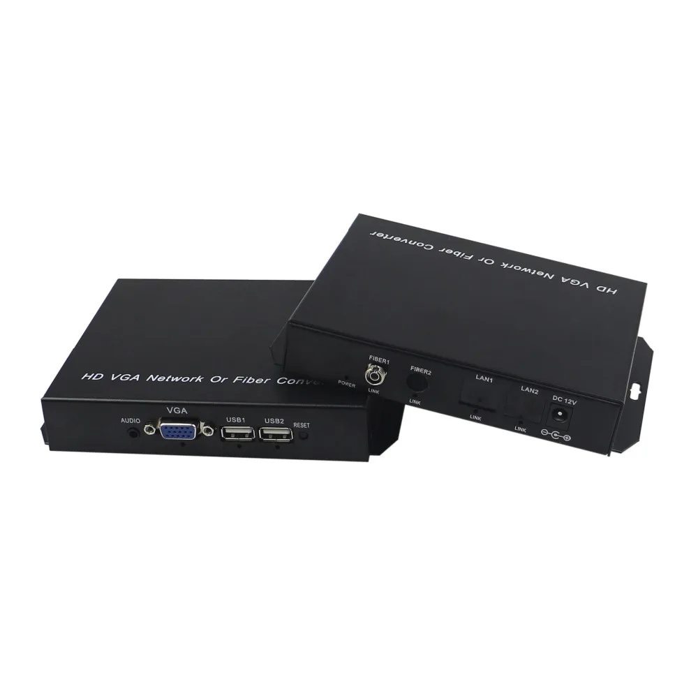 VGA KVM волоконно оптический конвертер USB мышь и клавиатура аудио удлинитель