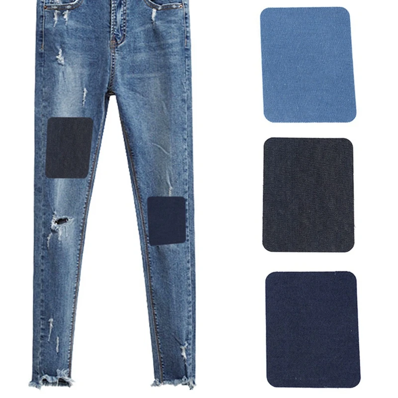 Iron-on Patches Clothes Jeans Trousers Knee Elbow Repair Apparel Stickers No Sew