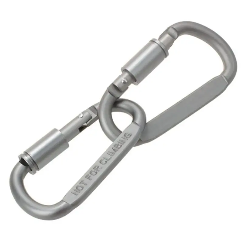 8 PCS Aluminum D-Ring Locking durable Strong and Light Large Carabiner Clip Set for Outdoor Camping, Home, Fishing, Hiking