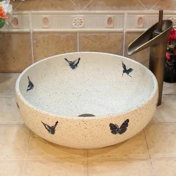 

Jingdezhen Arts Rectangular Europe Vintage Style Ceramic wash basin Countertop Bathroom Sink