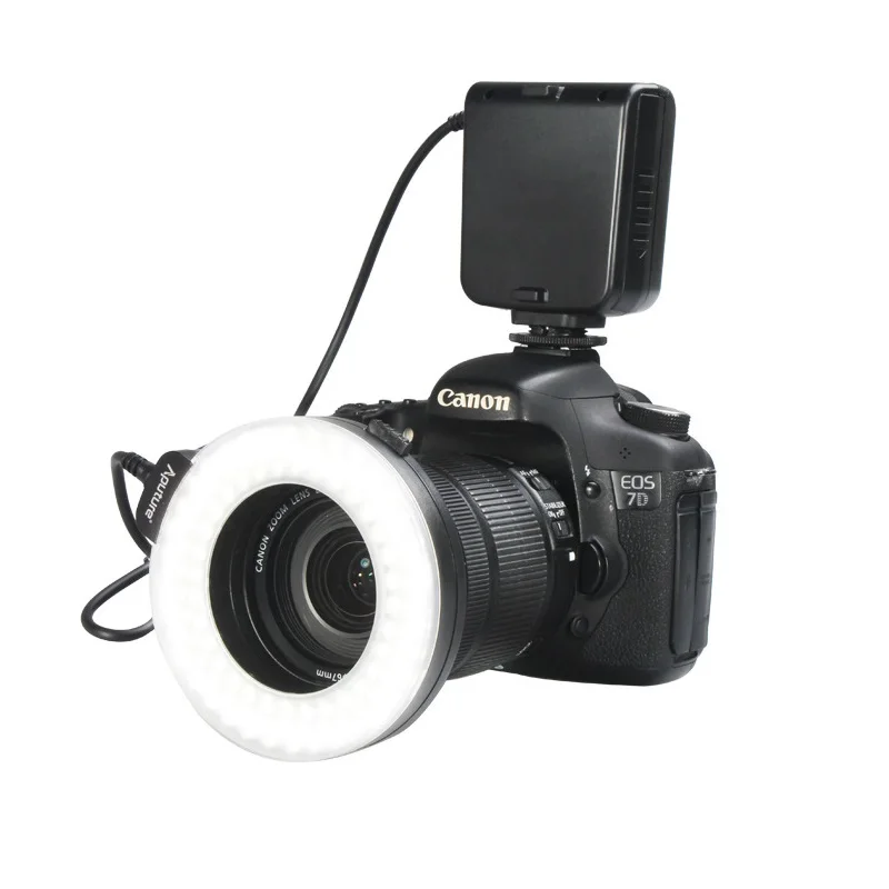 Mamen макро светодиодный кольцевой вспышки света камеры lcd вспышка Speedlite с дисплеем фотографический свет для Sony Nikon Canon 60D 80D 600D 1300D 70D