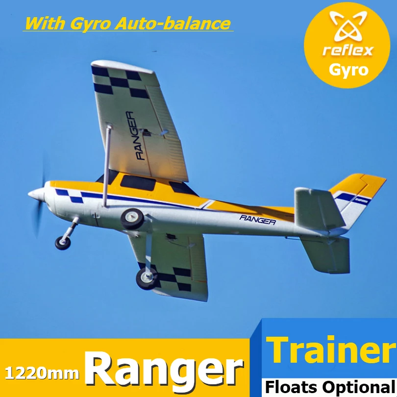 Радиоуправляемый самолет FMS 1220 мм Ranger Trainer 3S 4CH с рефлекторным гироскопом
