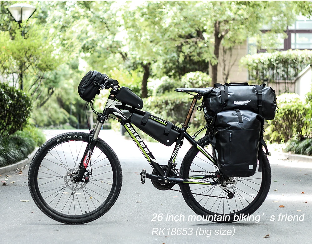 Rhinowalk Bike Triangle Frame Bag Full Waterproof Front Tube Cycling Bag 2.8L for Road MTB Foldable Bike Storage Tool Panniers (13)